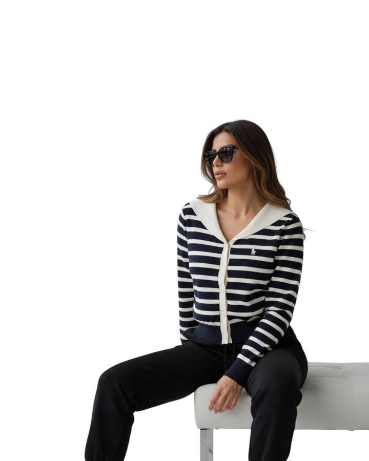 סריג POLO שילוב כפתורים