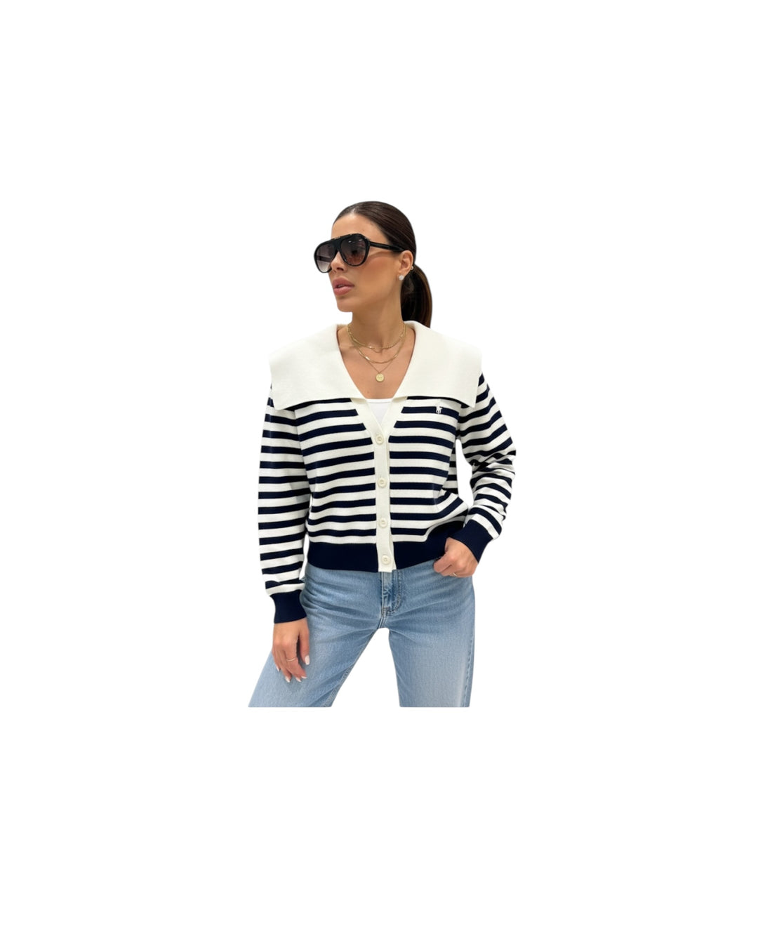 סריג POLO שילוב כפתורים