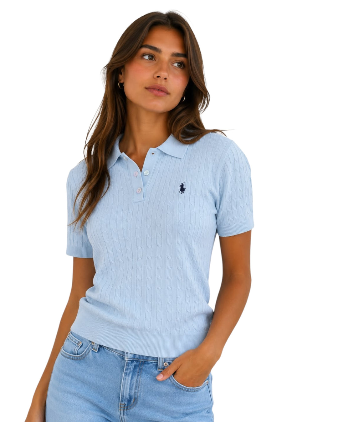 סריג קייצי POLO שילוב כפתורים