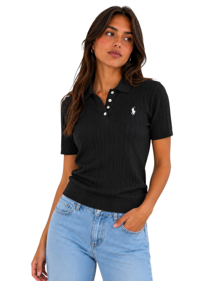 סריג קייצי POLO שילוב כפתורים
