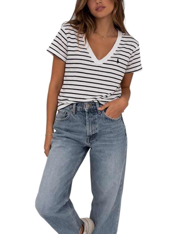 חולצת POLO פסים פשתן רך