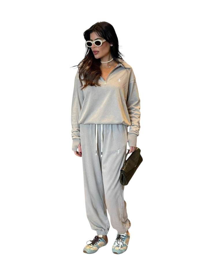 חליפת POLO שילוב רוכסן