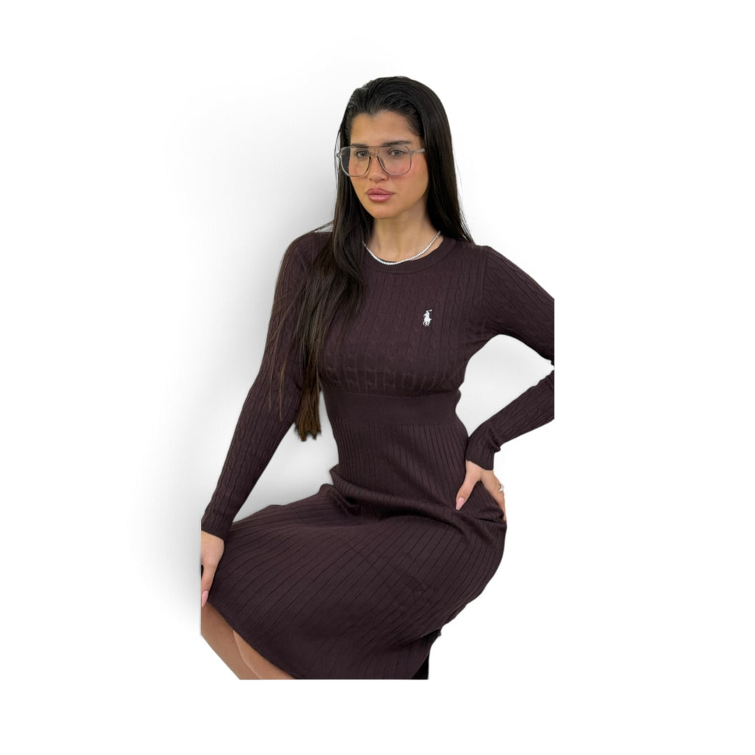 שמלת סריג צמות POLO