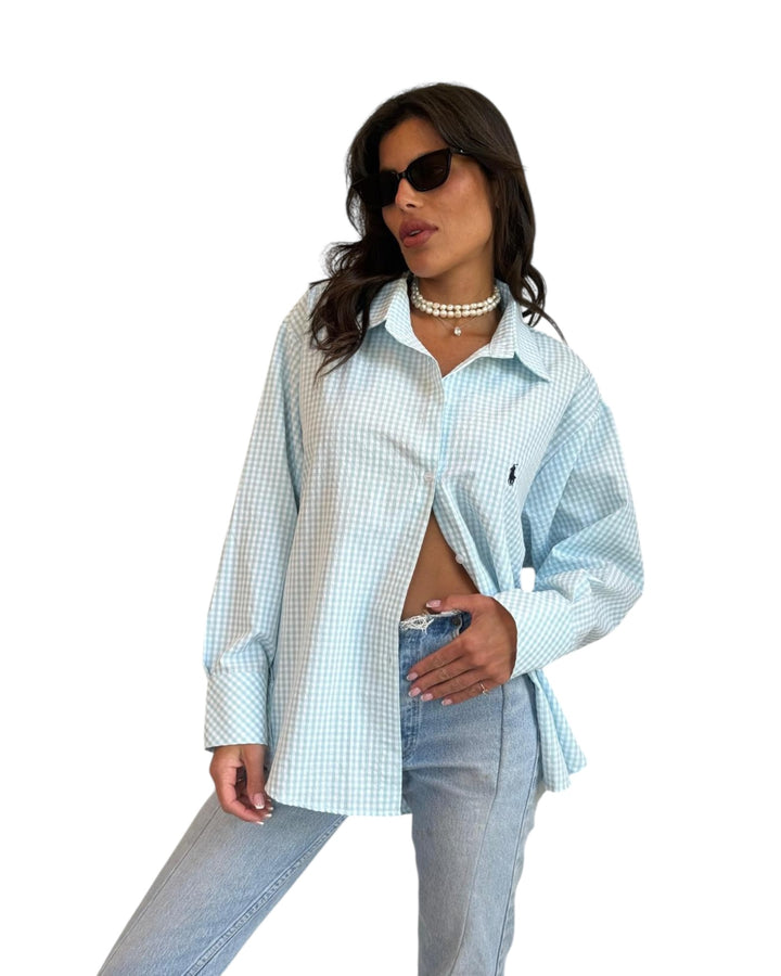 חולצת POLO משבצות מכופתרת