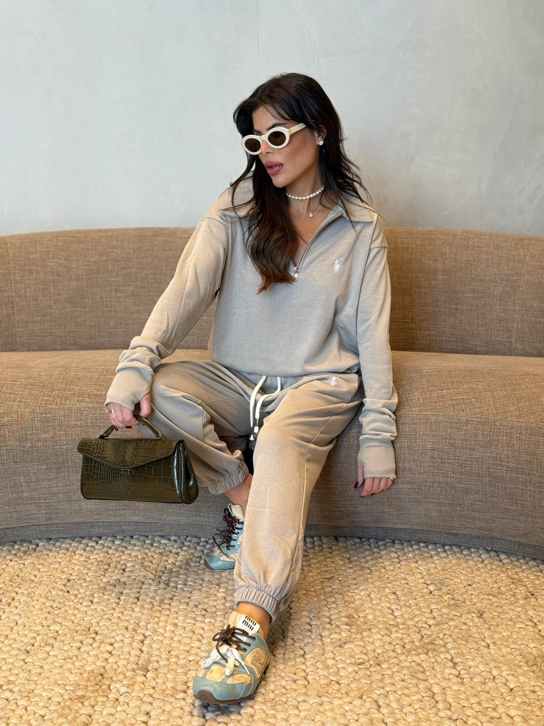 חליפת POLO שילוב רוכסן