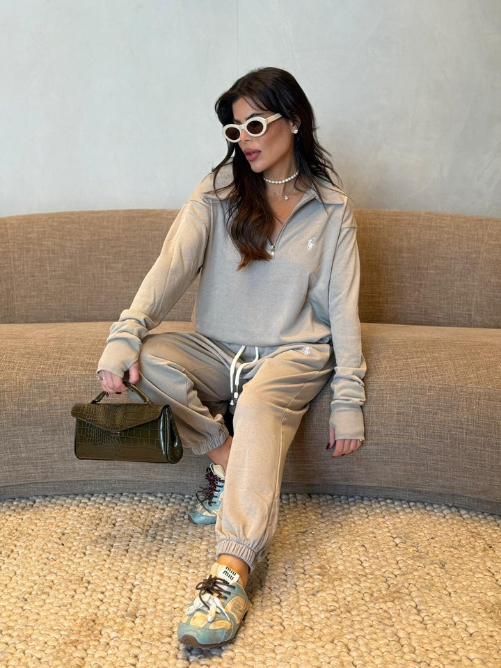 חליפת POLO שילוב רוכסן