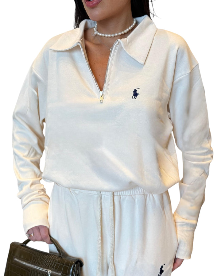 חליפת POLO שילוב רוכסן