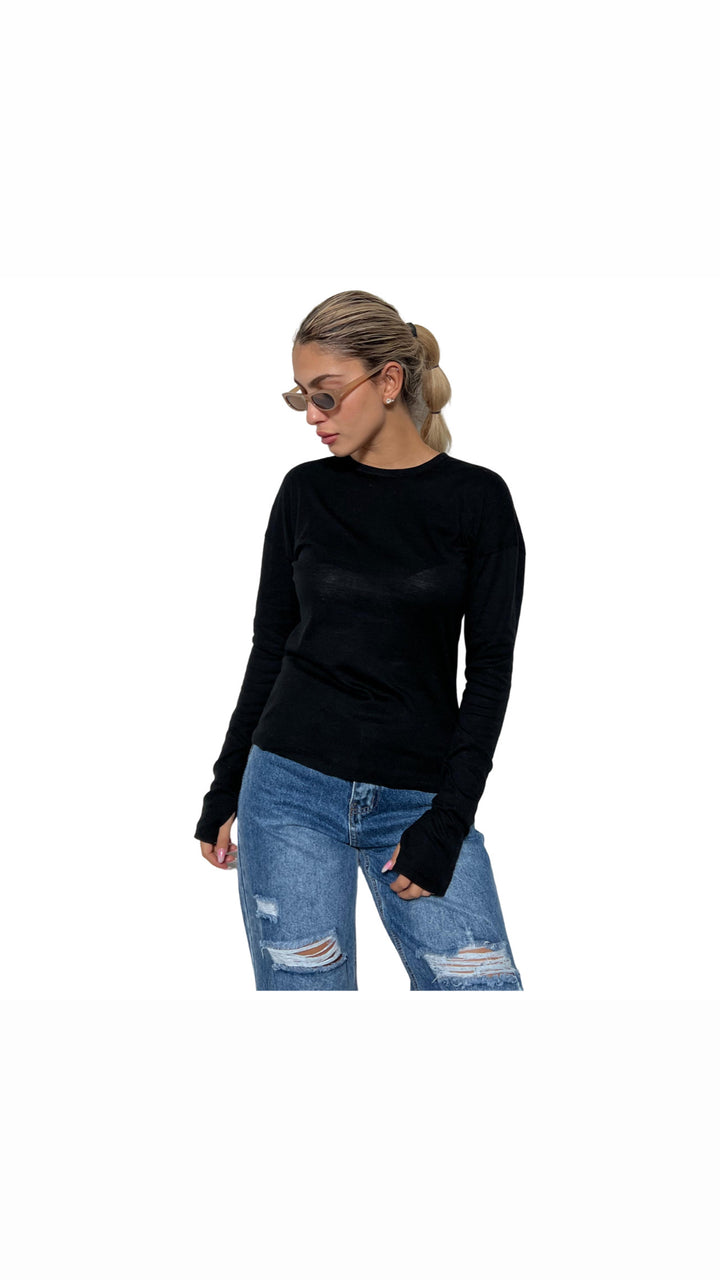 חולצת בייסיק כפפה