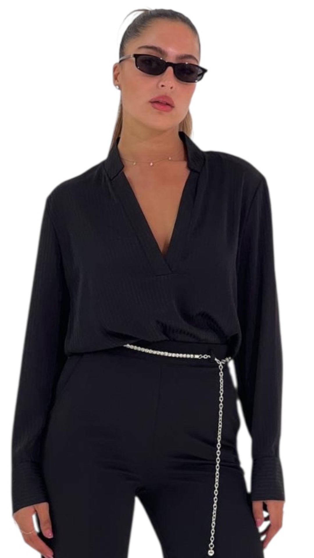 חולצת משי פסים