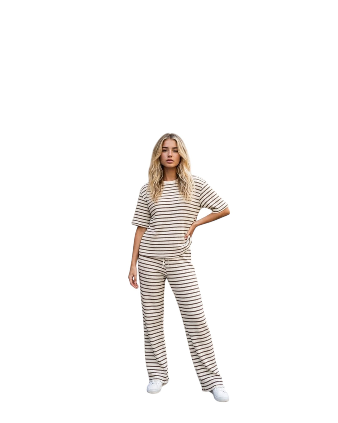 חליפת וופל פסים