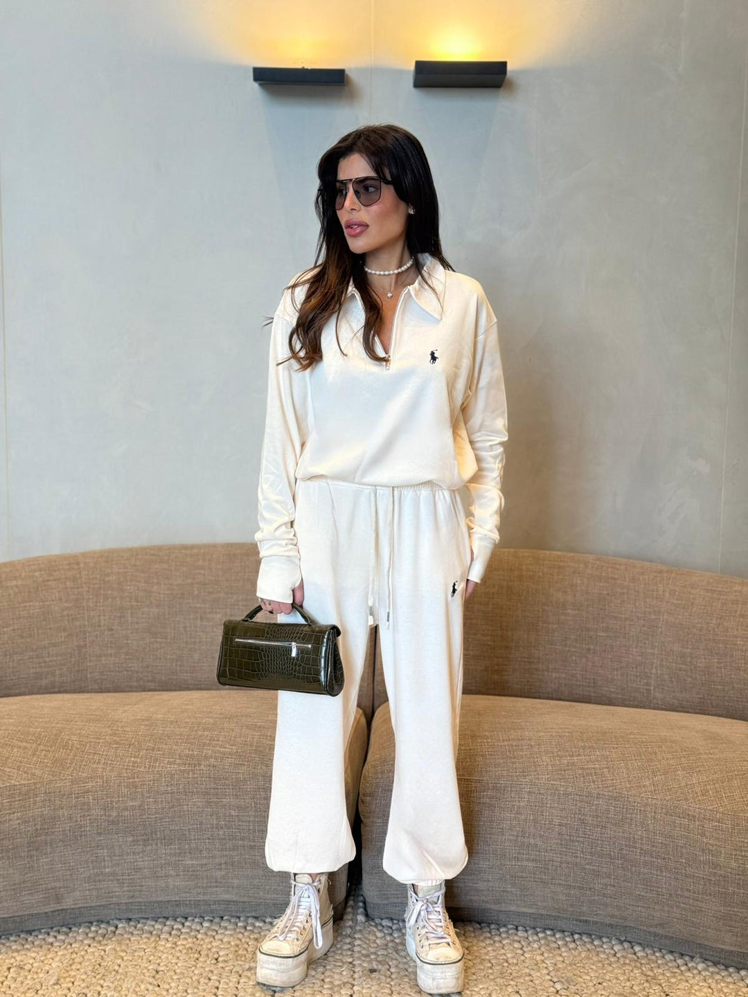 חליפת POLO שילוב רוכסן