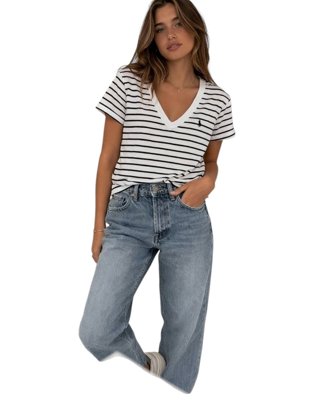 חולצת POLO פסים פשתן רך