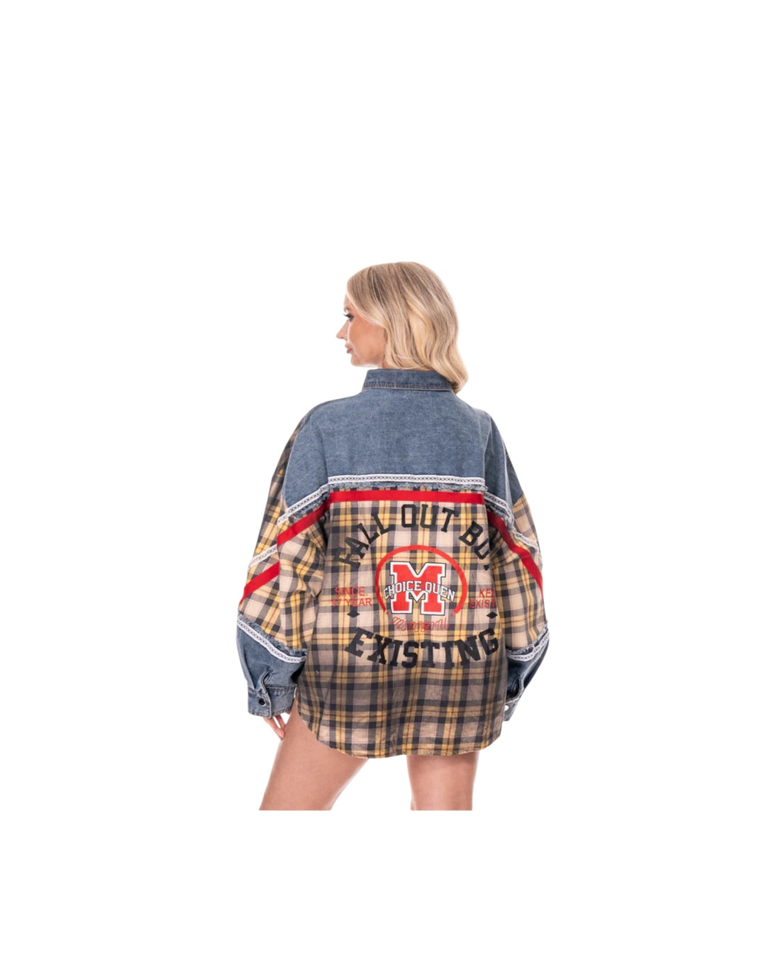 חולצה מכופתרת שילוב ג׳ינס גליתה