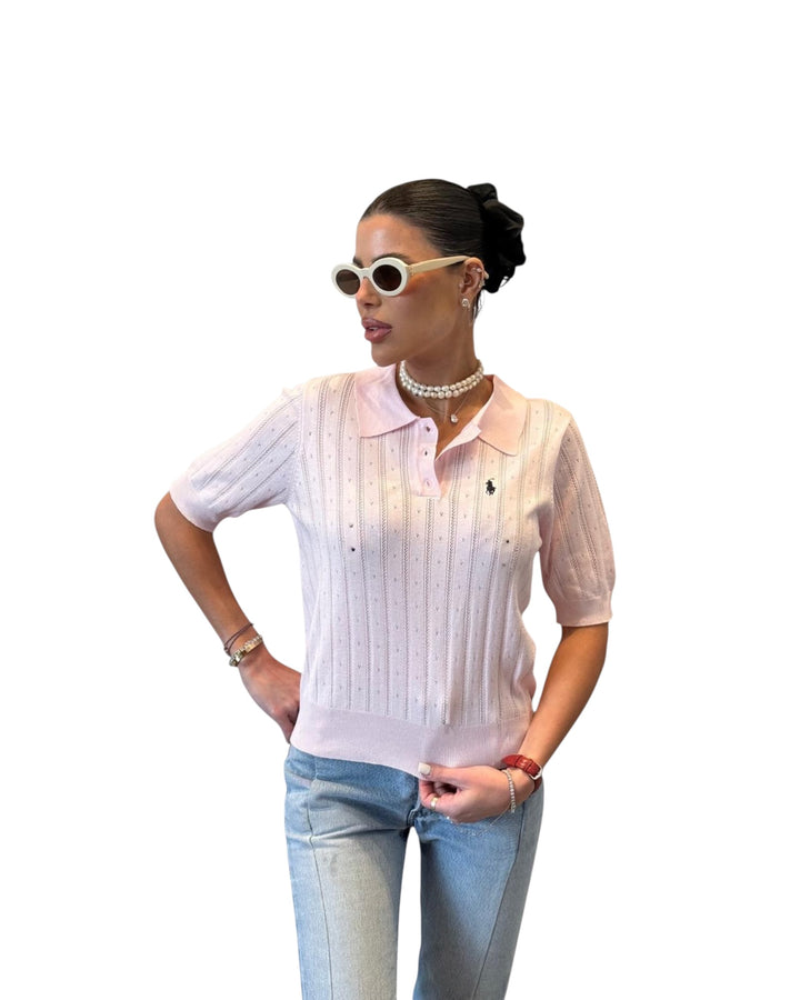 סריג קייצי POLO שילוב כפתורים