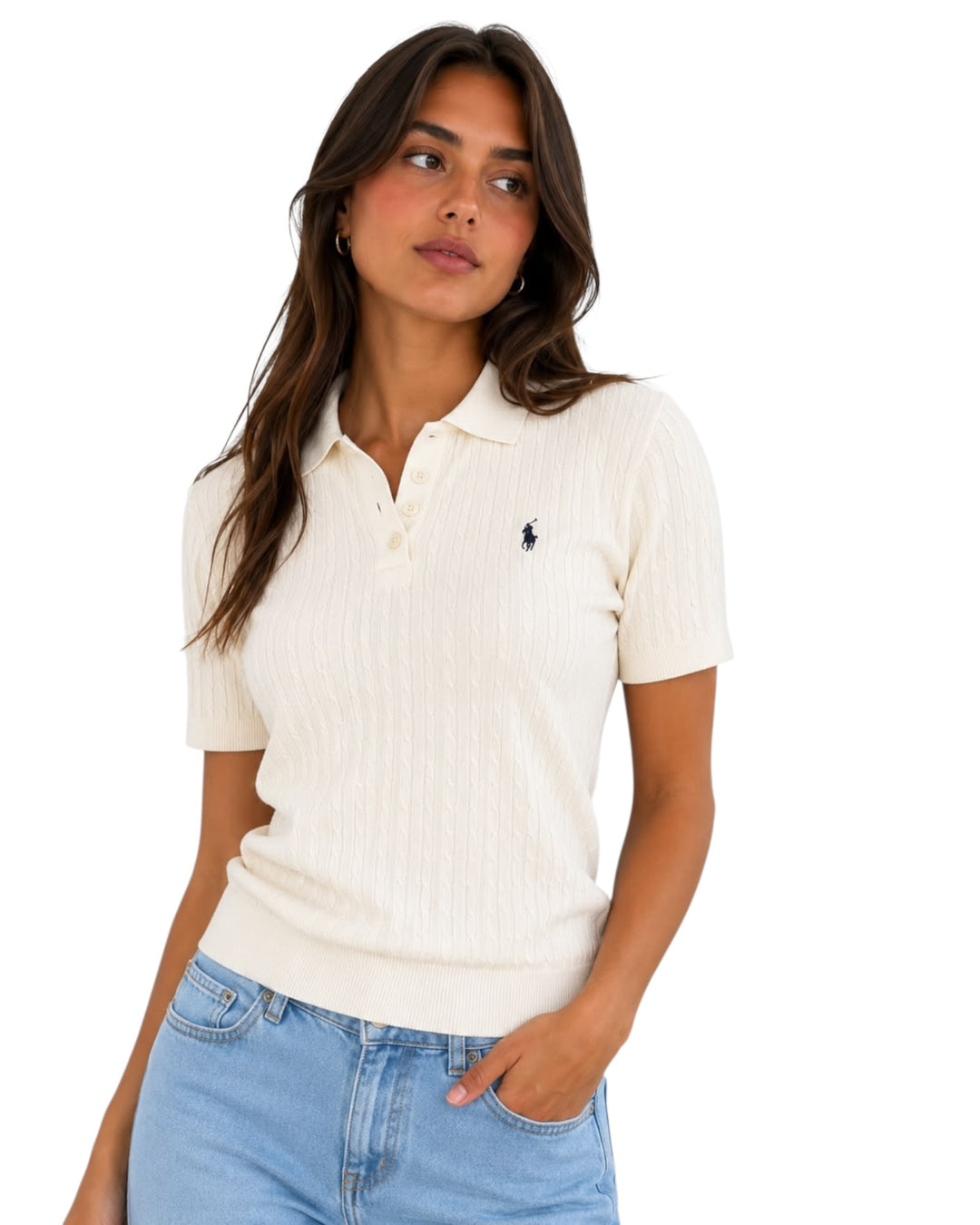 סריג קייצי POLO שילוב כפתורים