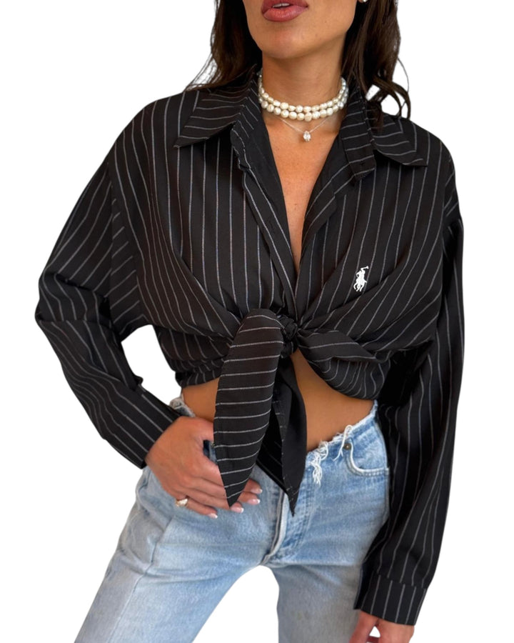 חולצת פשתן פסים POLO