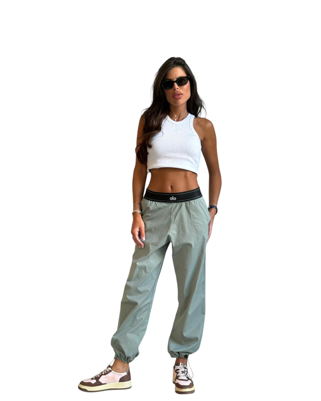 מכנס alo ניילון שילוב גומי