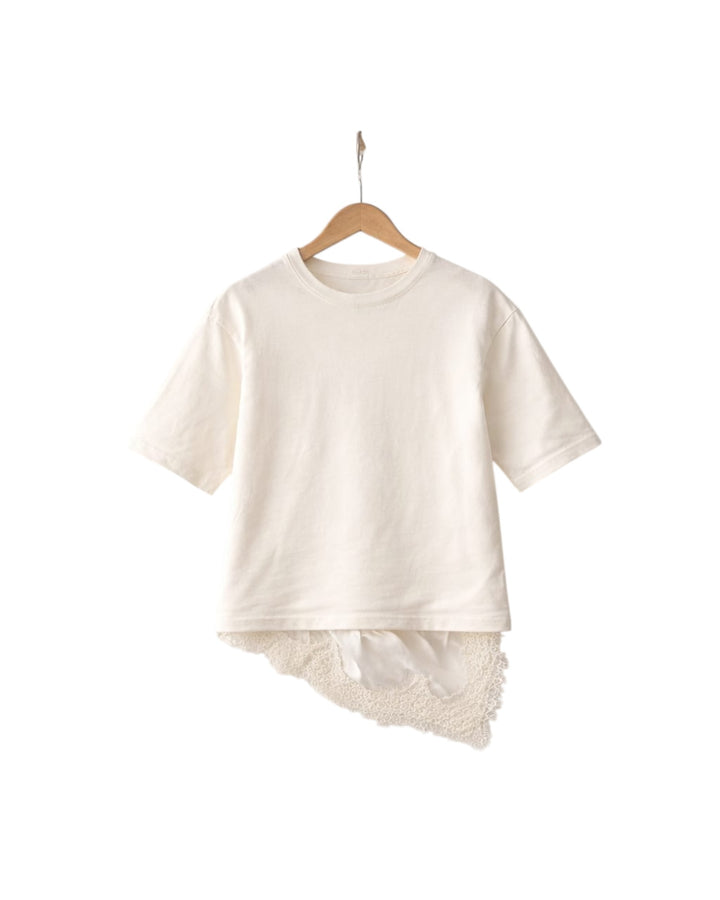 חולצת אובר סאייז שילוב תחרה