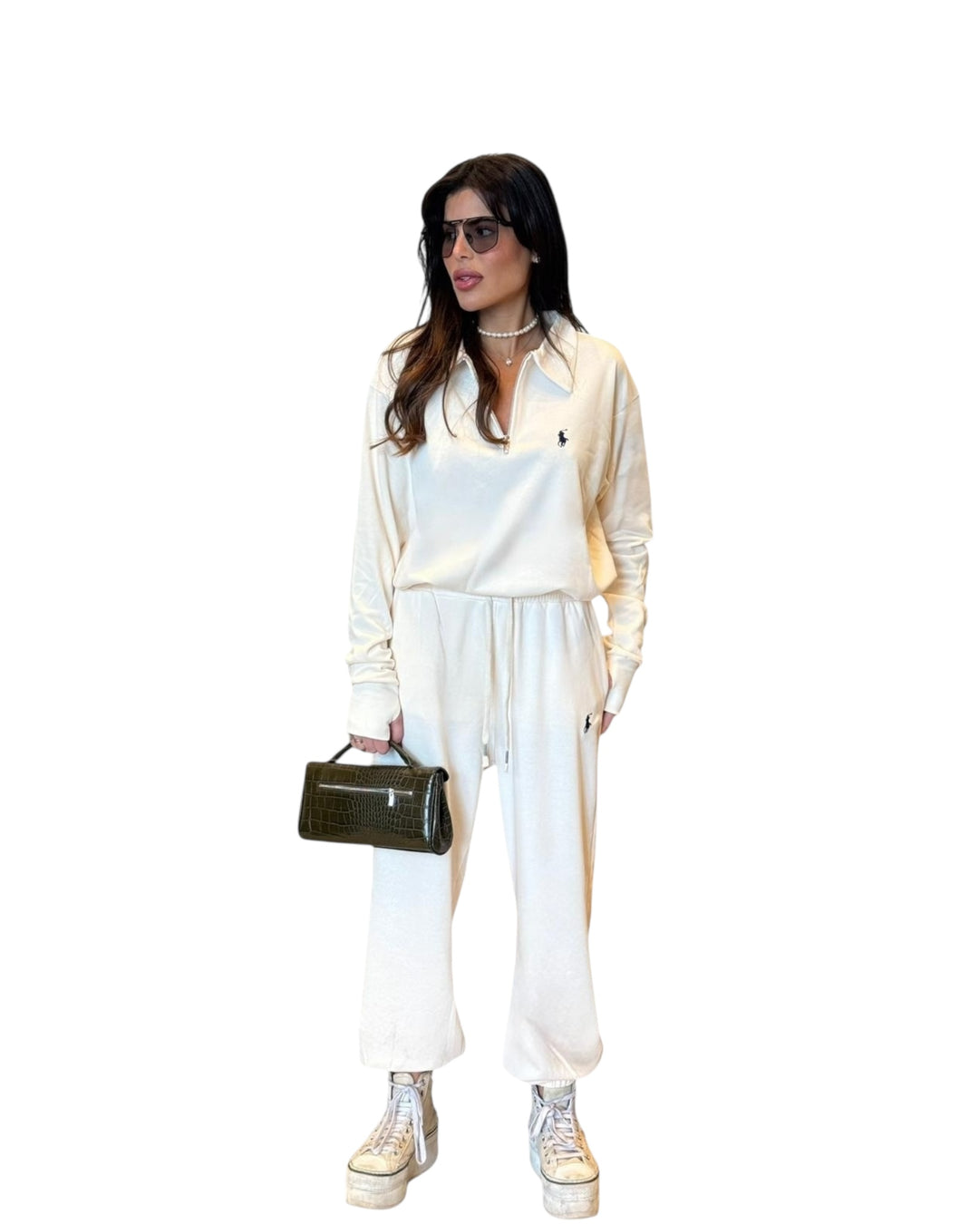 חליפת POLO שילוב רוכסן