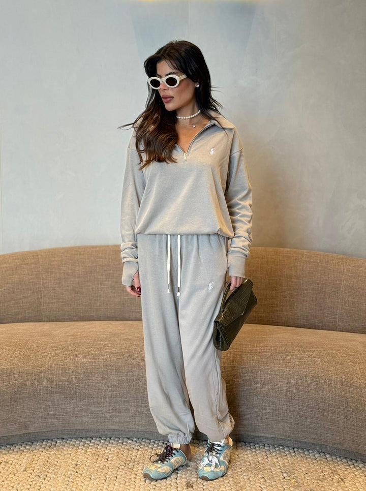 חליפת POLO שילוב רוכסן