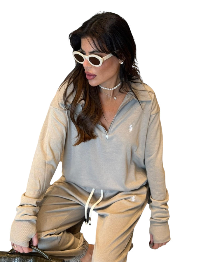 חליפת POLO שילוב רוכסן