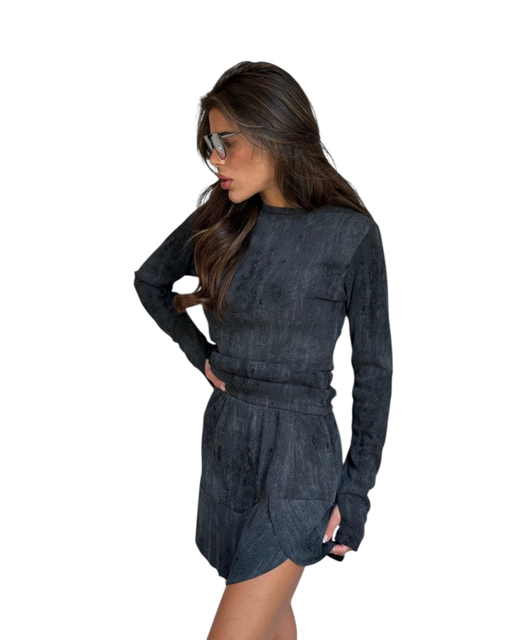 חליפת חצאית כפפה