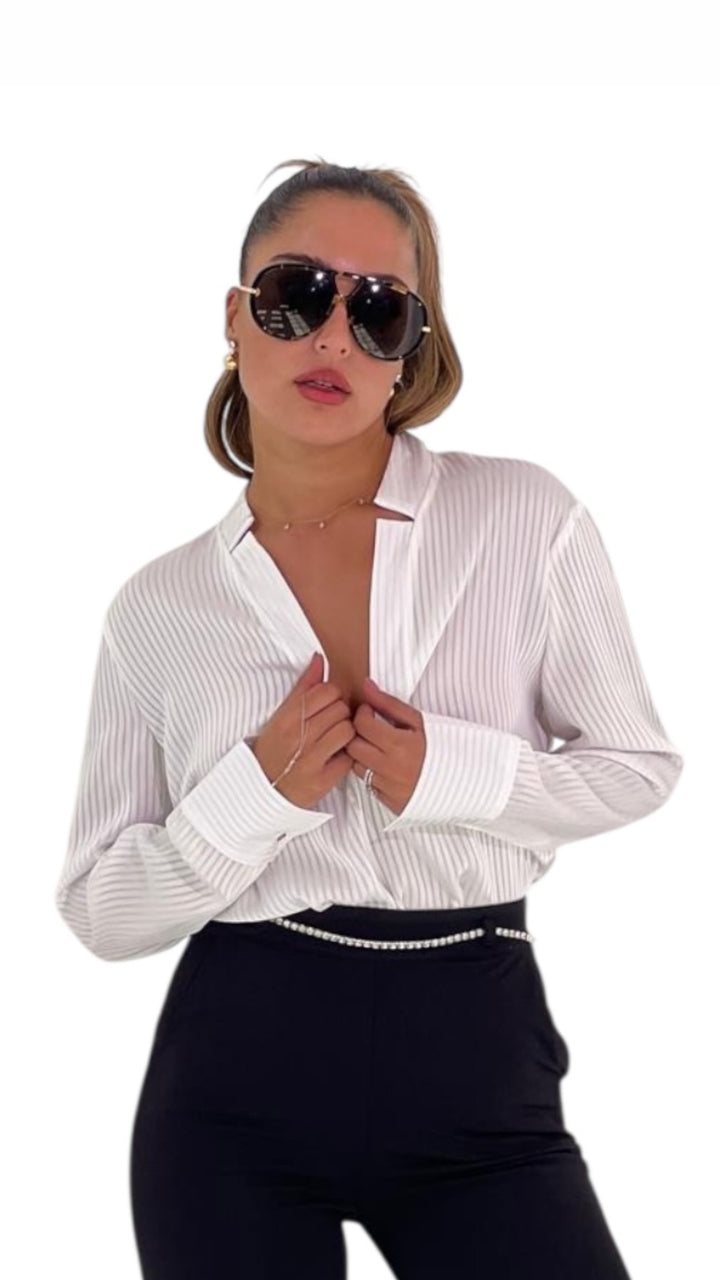 חולצת משי פסים