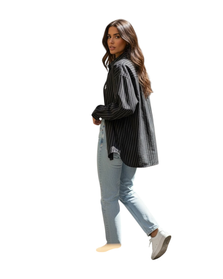 חולצת פשתן פסים POLO