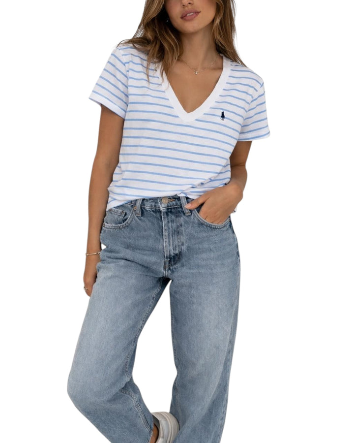 חולצת POLO פסים פשתן רך