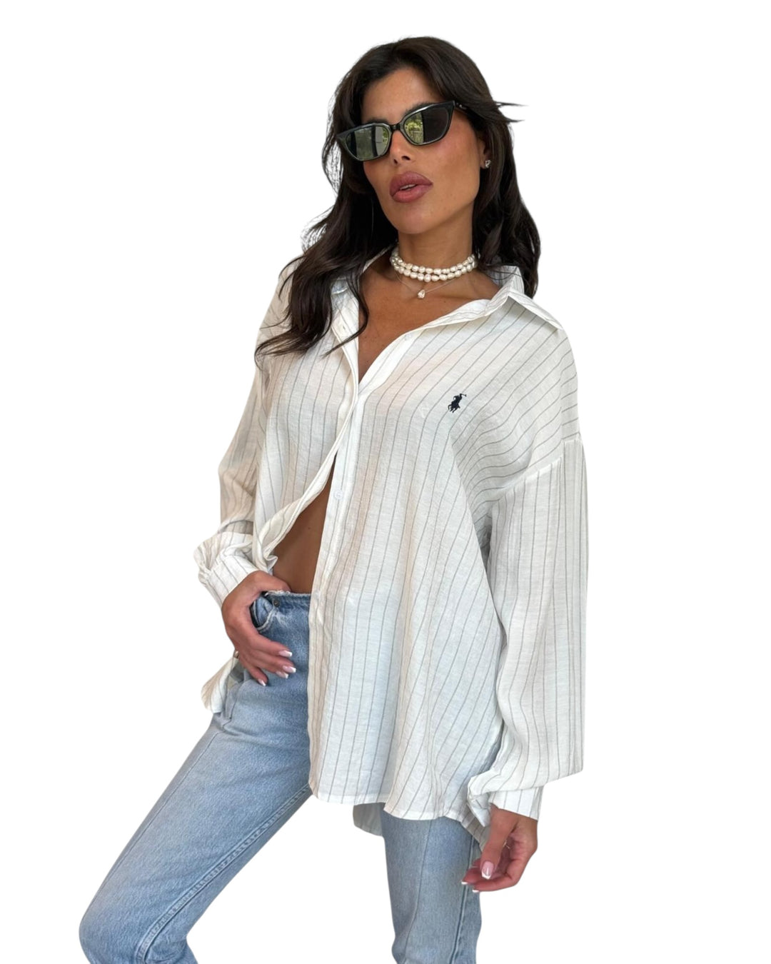 חולצת פשתן פסים POLO