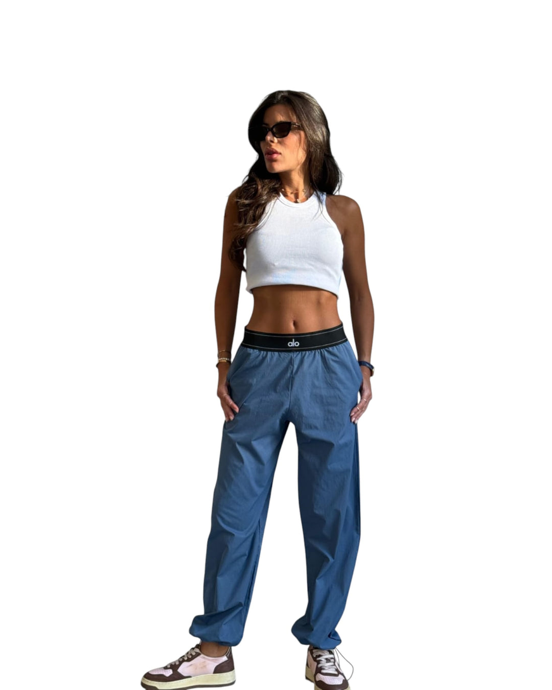 מכנס alo ניילון שילוב גומי