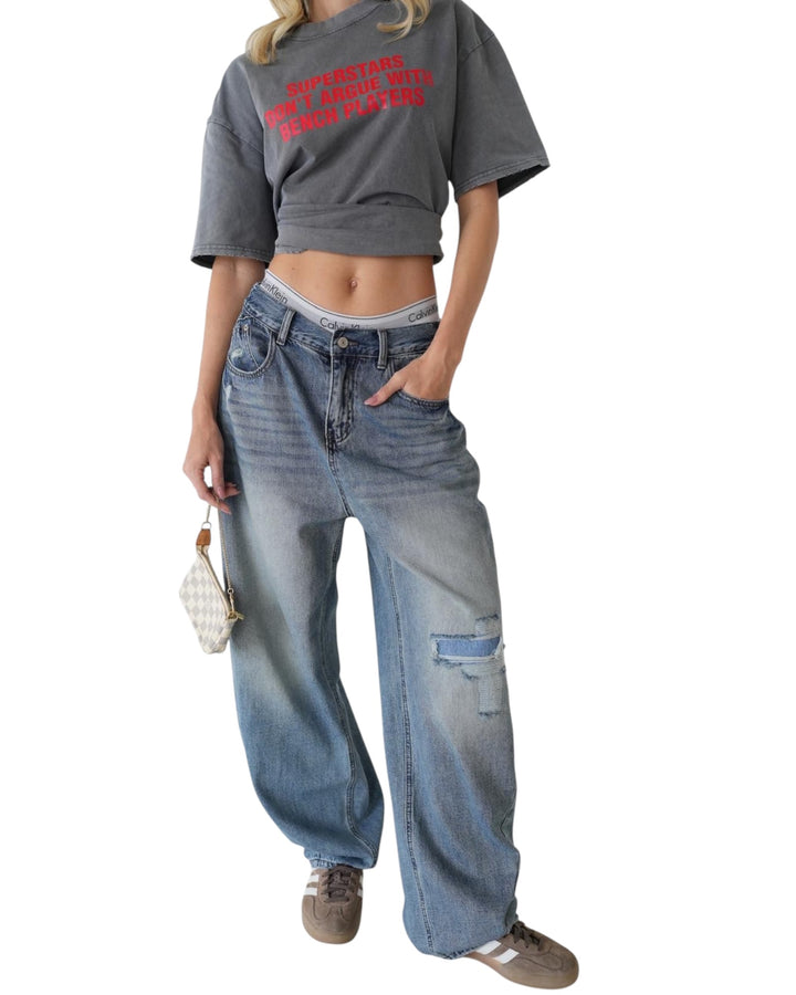 ג׳ינס אובר סאייז קרע אנטיגו