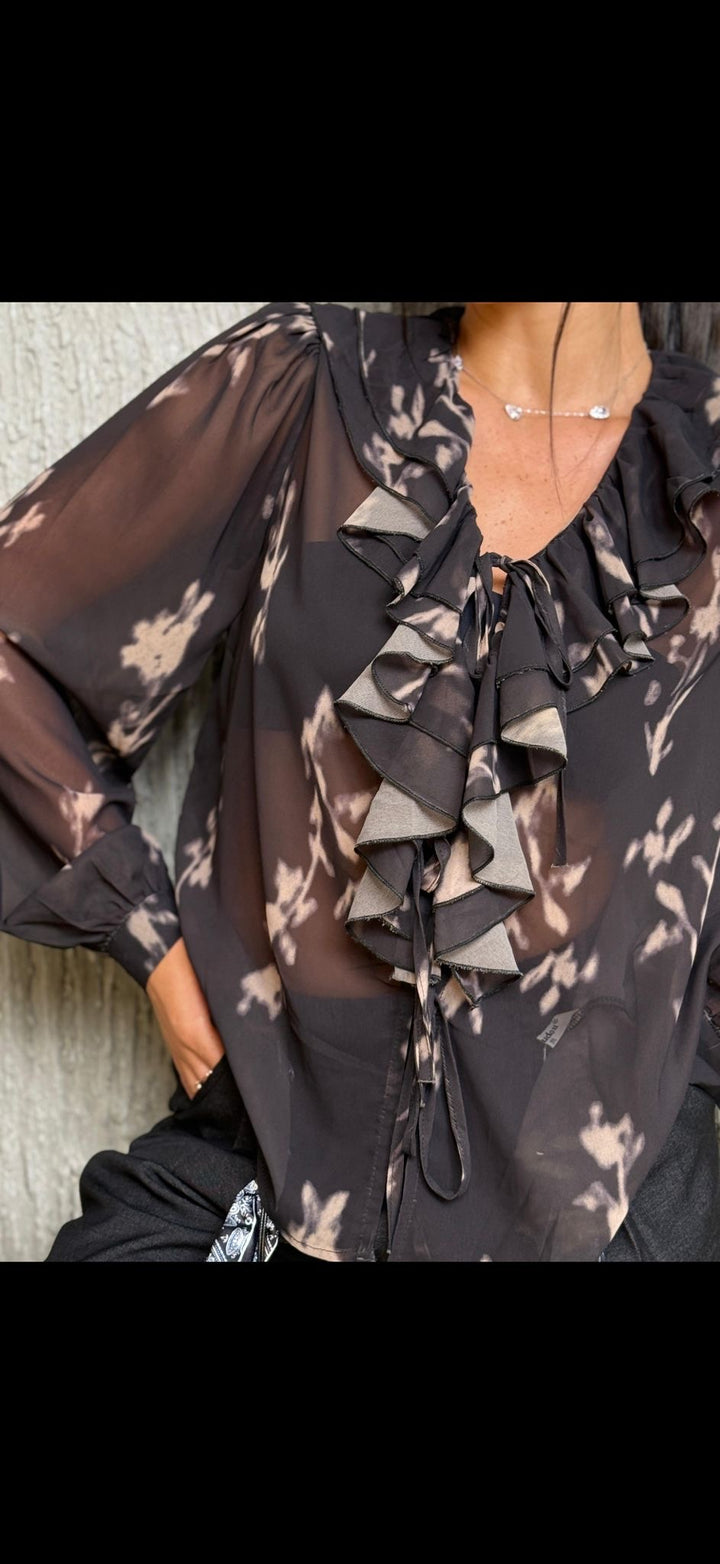 חולצת וולאן פרחים