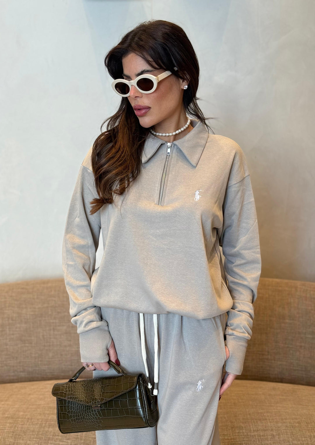 חליפת POLO שילוב רוכסן