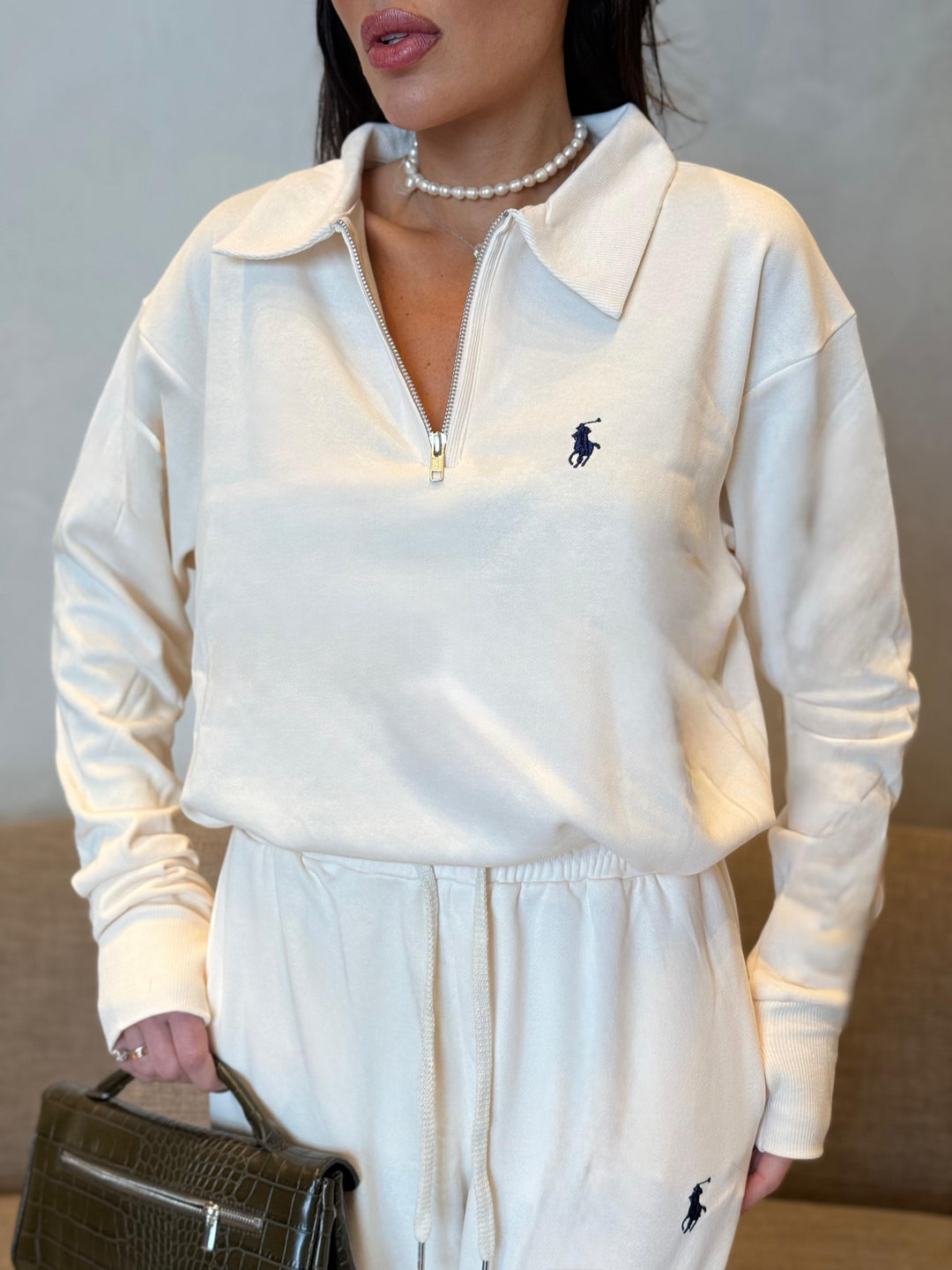 חליפת POLO שילוב רוכסן