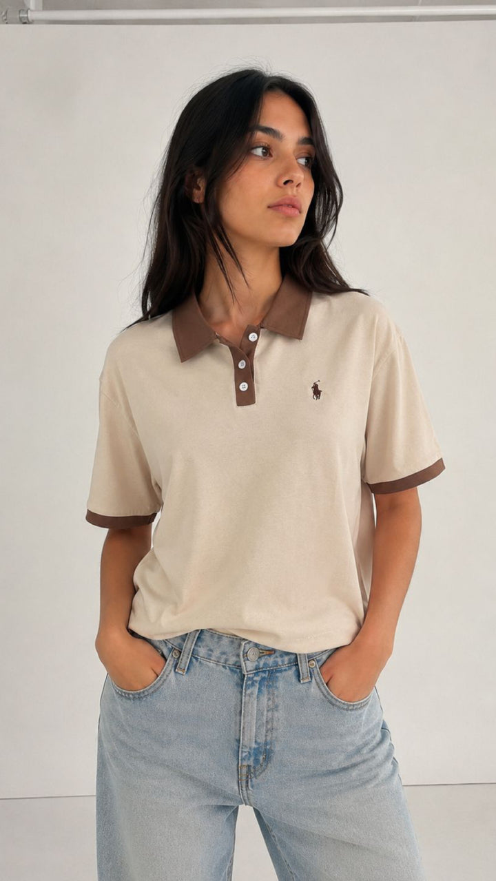חולצת POLO צווארון כותנה אובר סאייז