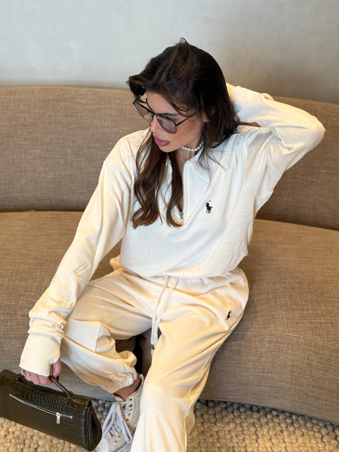 חליפת POLO שילוב רוכסן