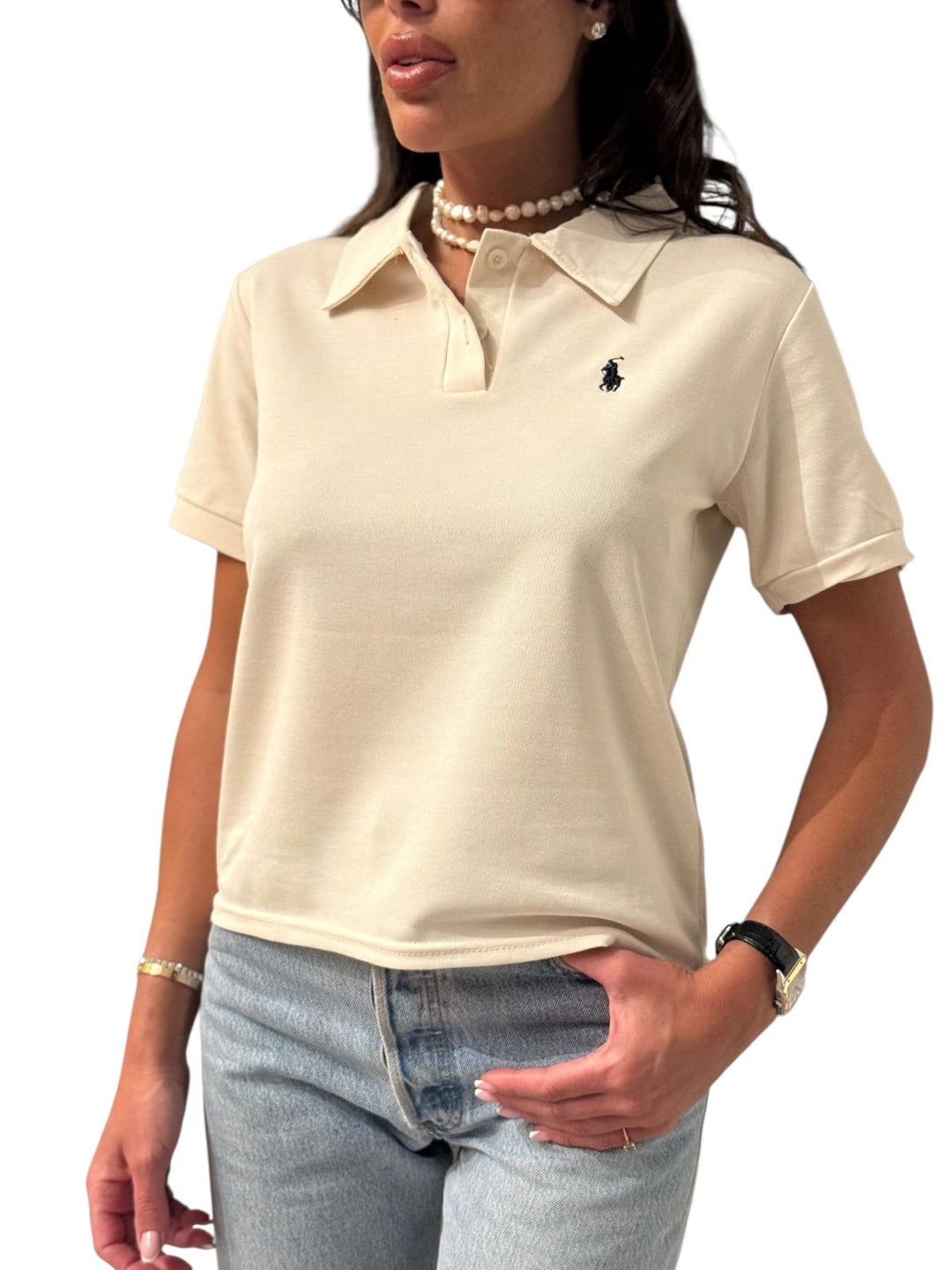 חולצת פולו צווארון שילוב