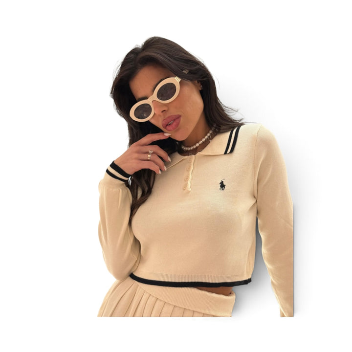 חליפת חצאית סריג POLO