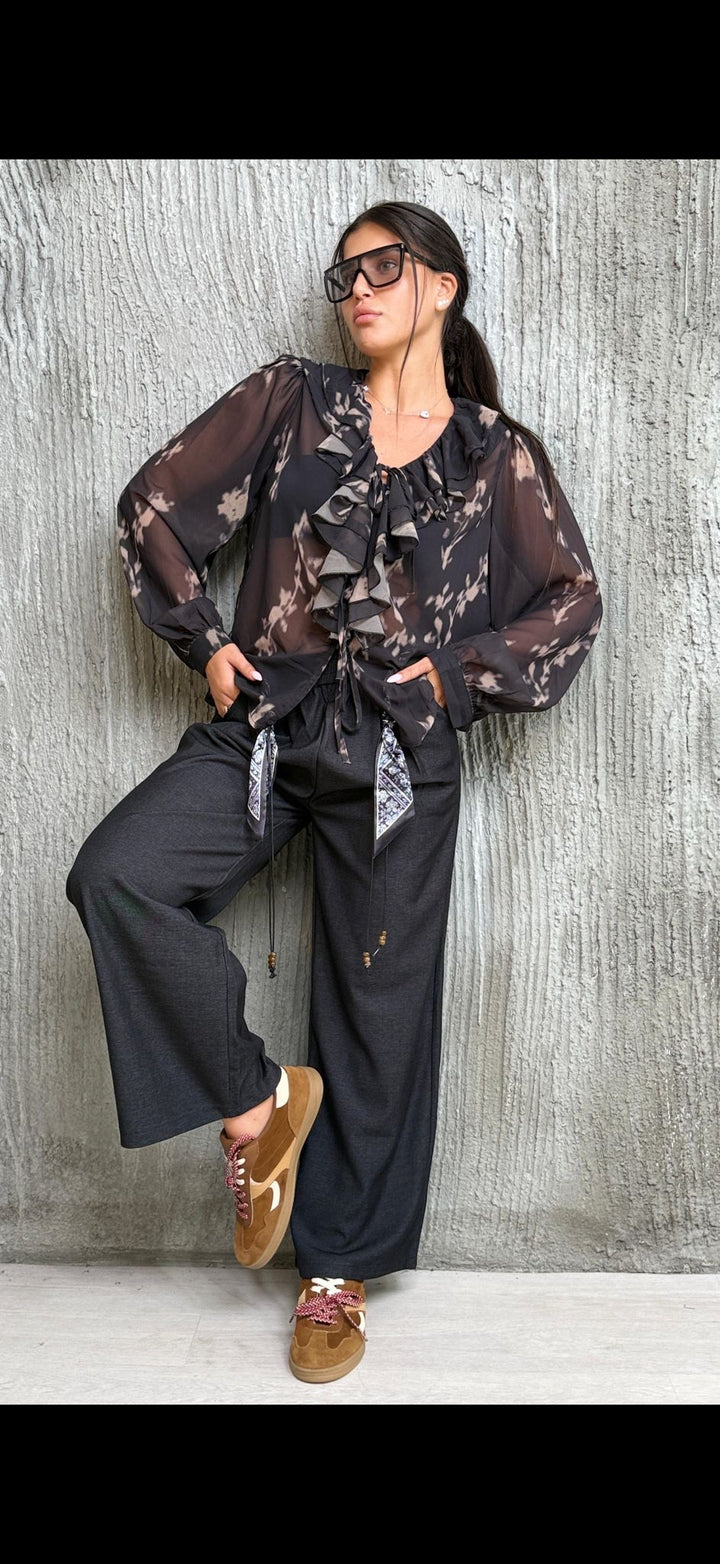 חולצת וולאן פרחים