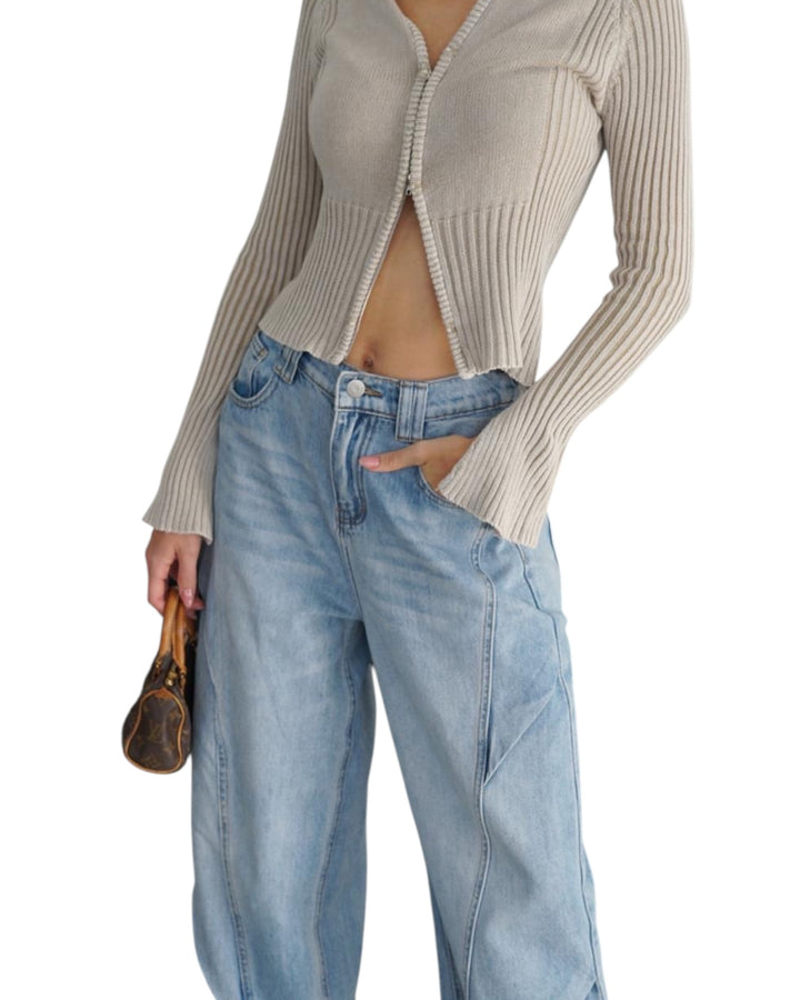 ג׳ינס בלון שילוב תפרים אנטיגו