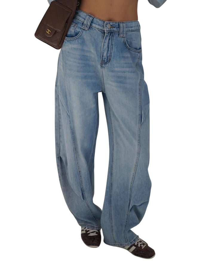 ג׳ינס בלון שילוב תפרים אנטיגו