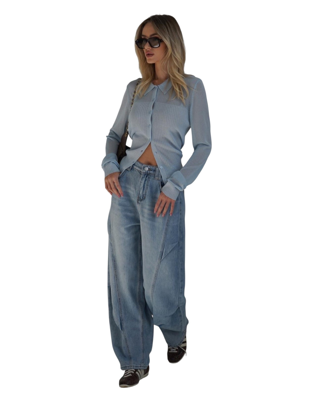 ג׳ינס בלון שילוב תפרים אנטיגו