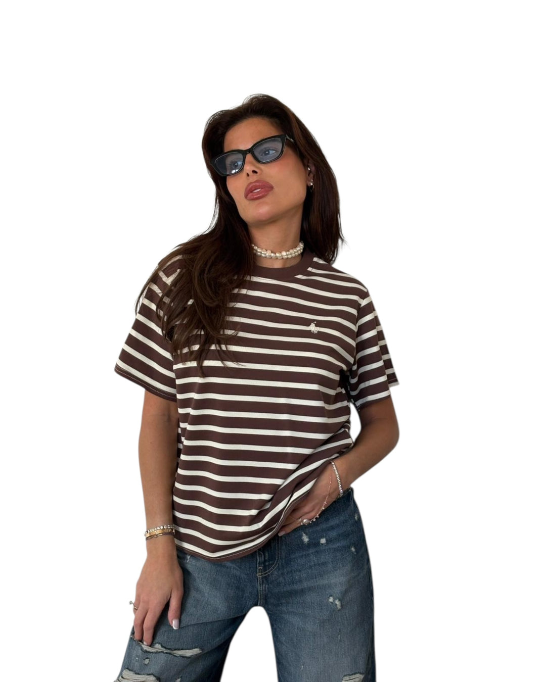 חולצת POLO פסים בד פיקה