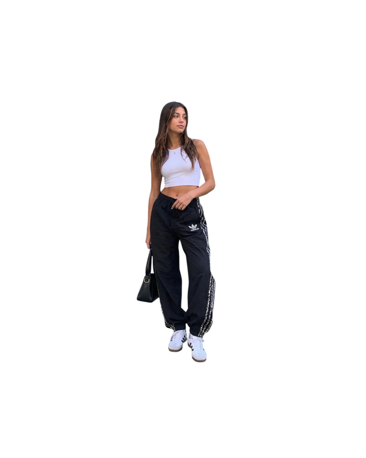 מכנס ניילון שילוב מנומר