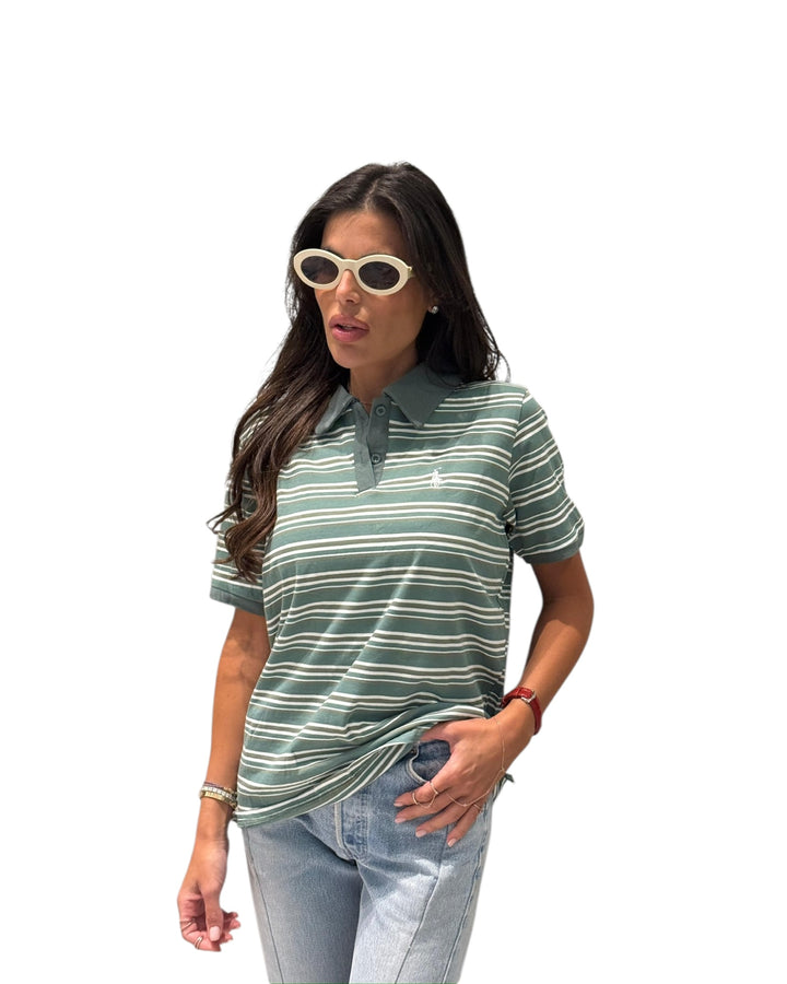 חולצת פולו צווארון פסים