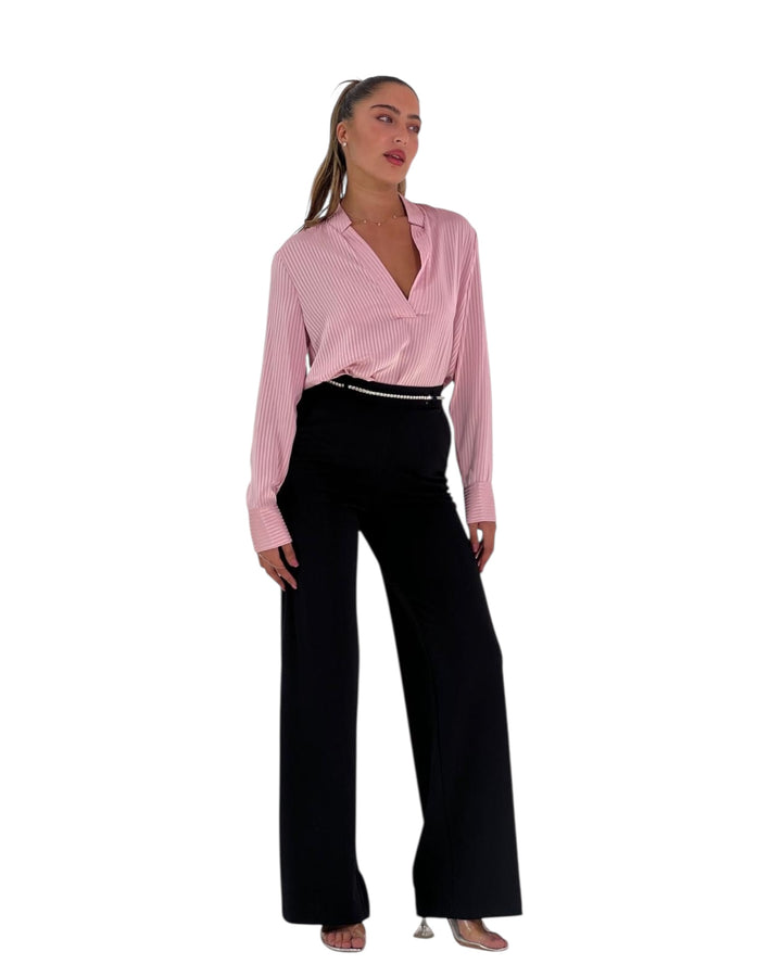 חולצת משי פסים