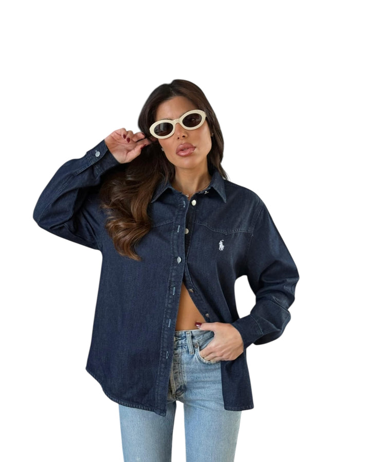 חולצת ג׳ינס מכופתרת