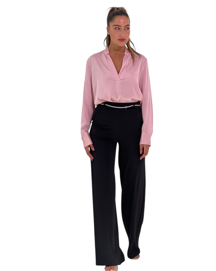 חולצת משי פסים