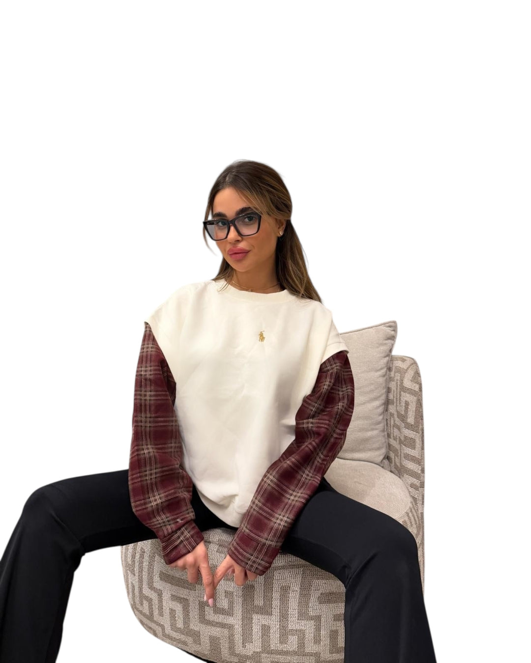 פוטר POLO שרוולים משובצים